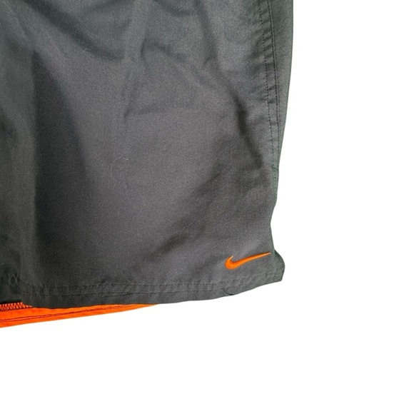 Nike XL Swim Trunks Navy Blue Gray Orange Split Board Shorts Mesh Liner Men's - Picture 6 of 13